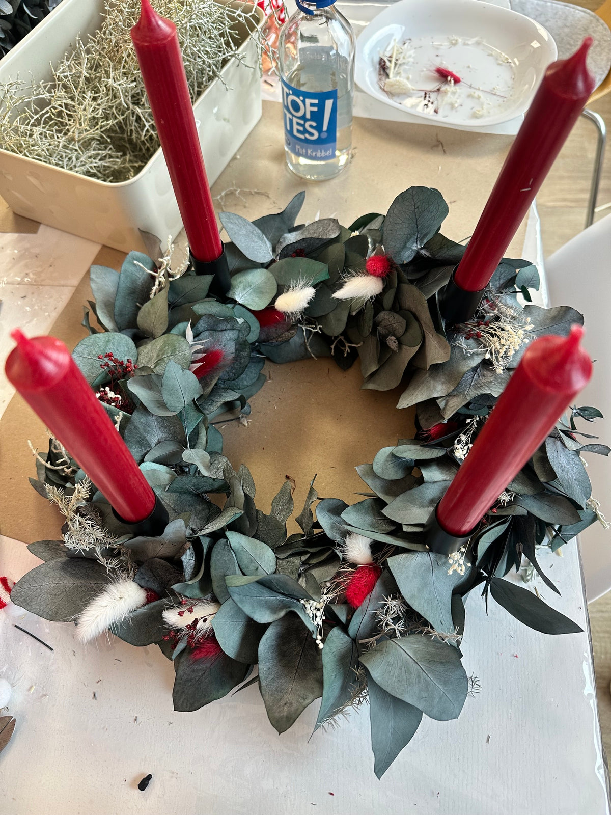 Workshop Adventskranz aus Trockenblumen