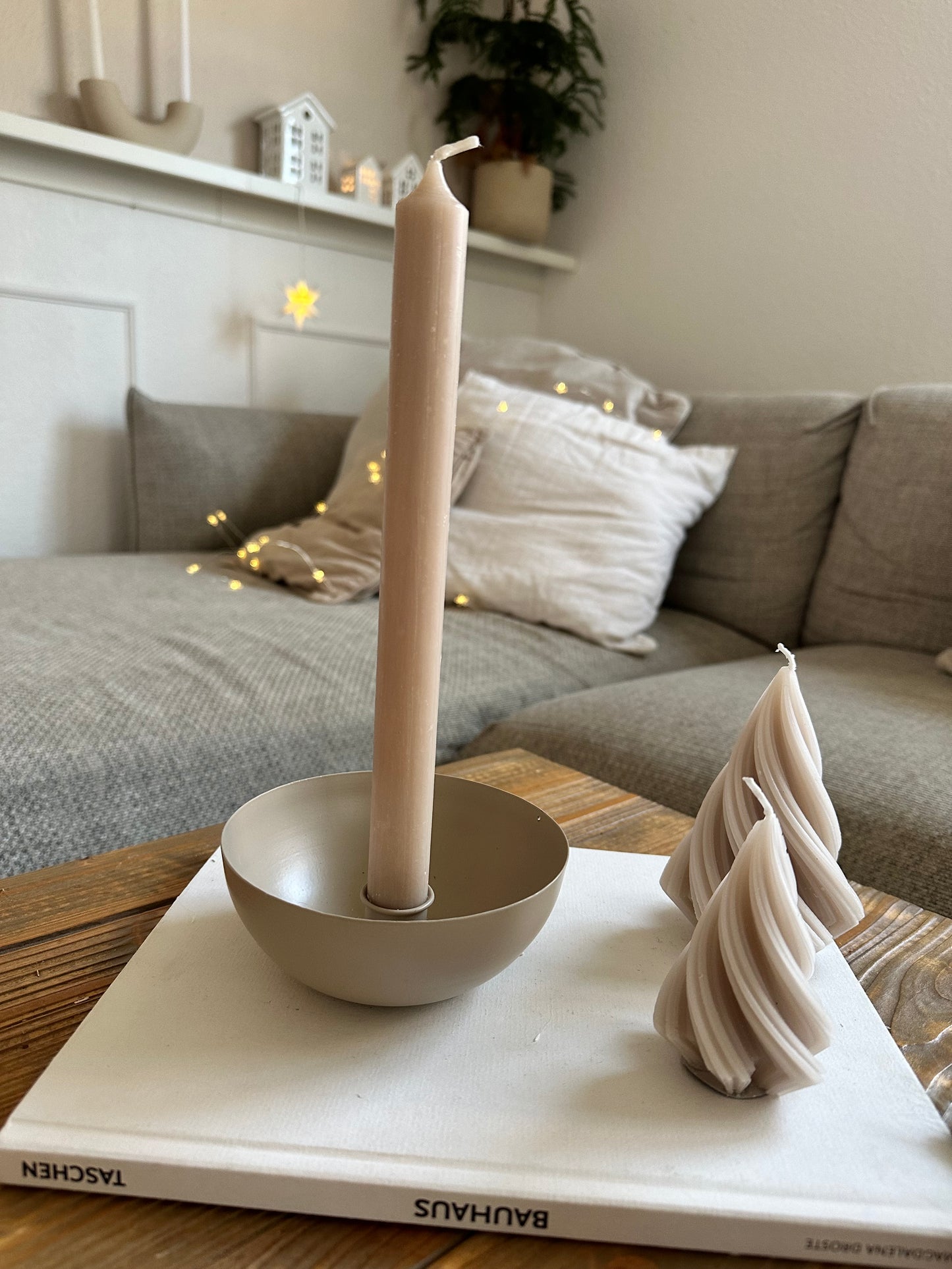 Sojakerze Tannenbaum gedreht | Swirl Kerze Weihnachtsbaum