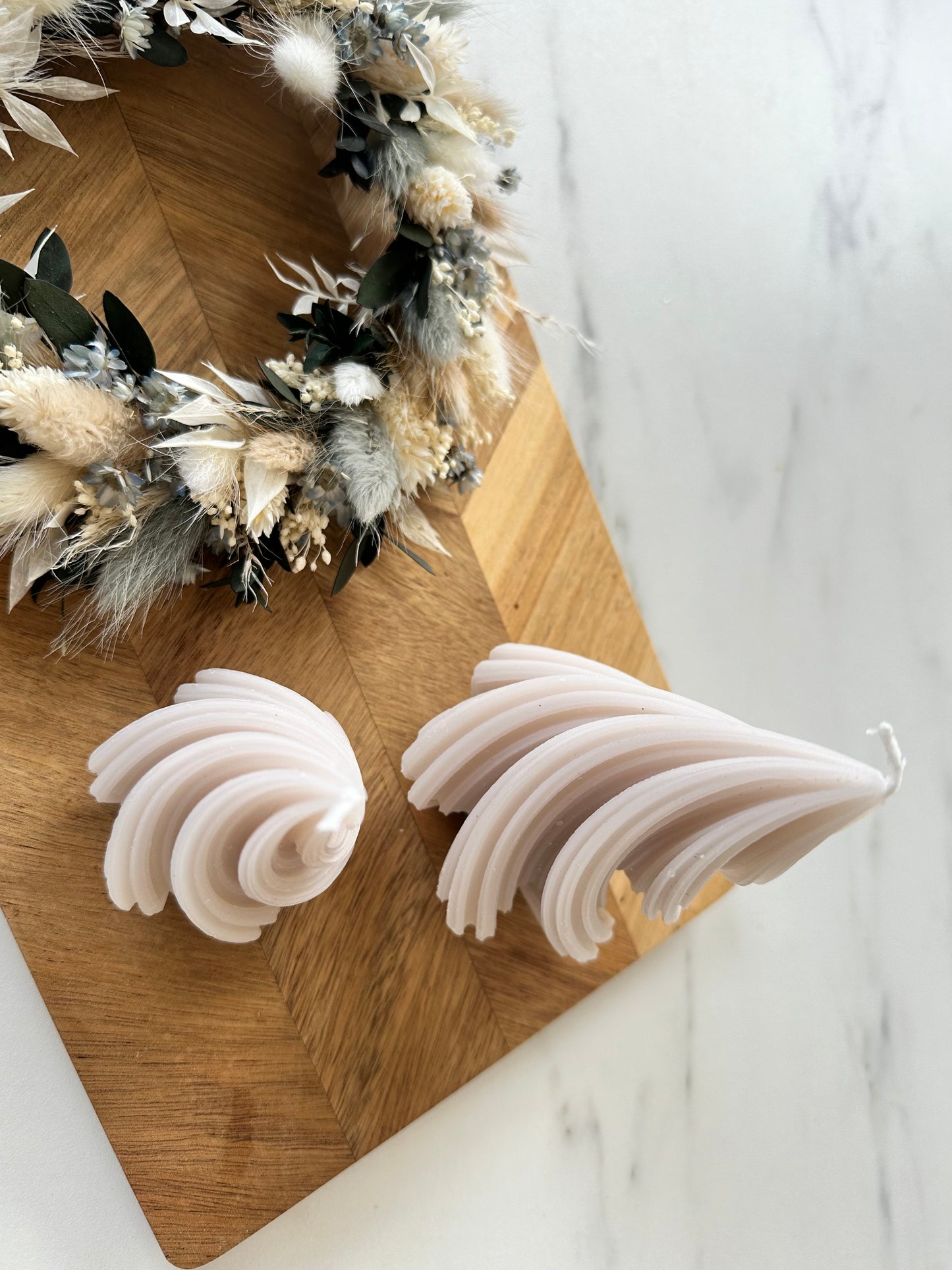Sojakerze Tannenbaum gedreht | Swirl Kerze Weihnachtsbaum