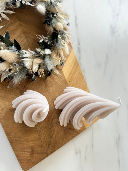 Sojakerze Tannenbaum gedreht | Swirl Kerze Weihnachtsbaum
