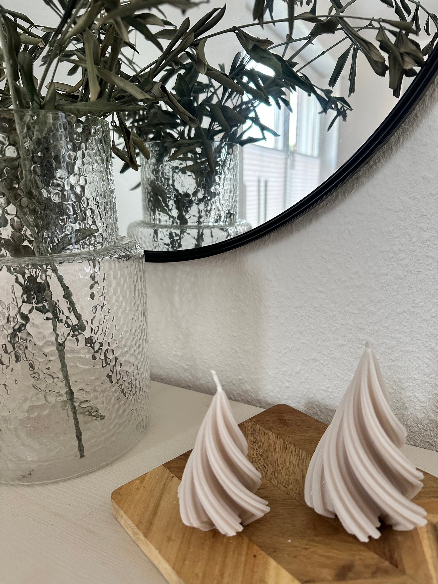Sojakerze Tannenbaum gedreht | Swirl Kerze Weihnachtsbaum