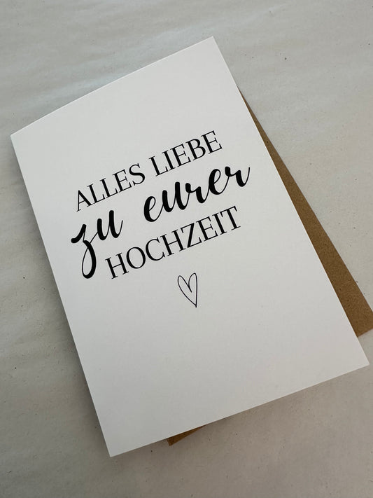 Klappkarte "Alles Liebe zu eurer Hochzeit"