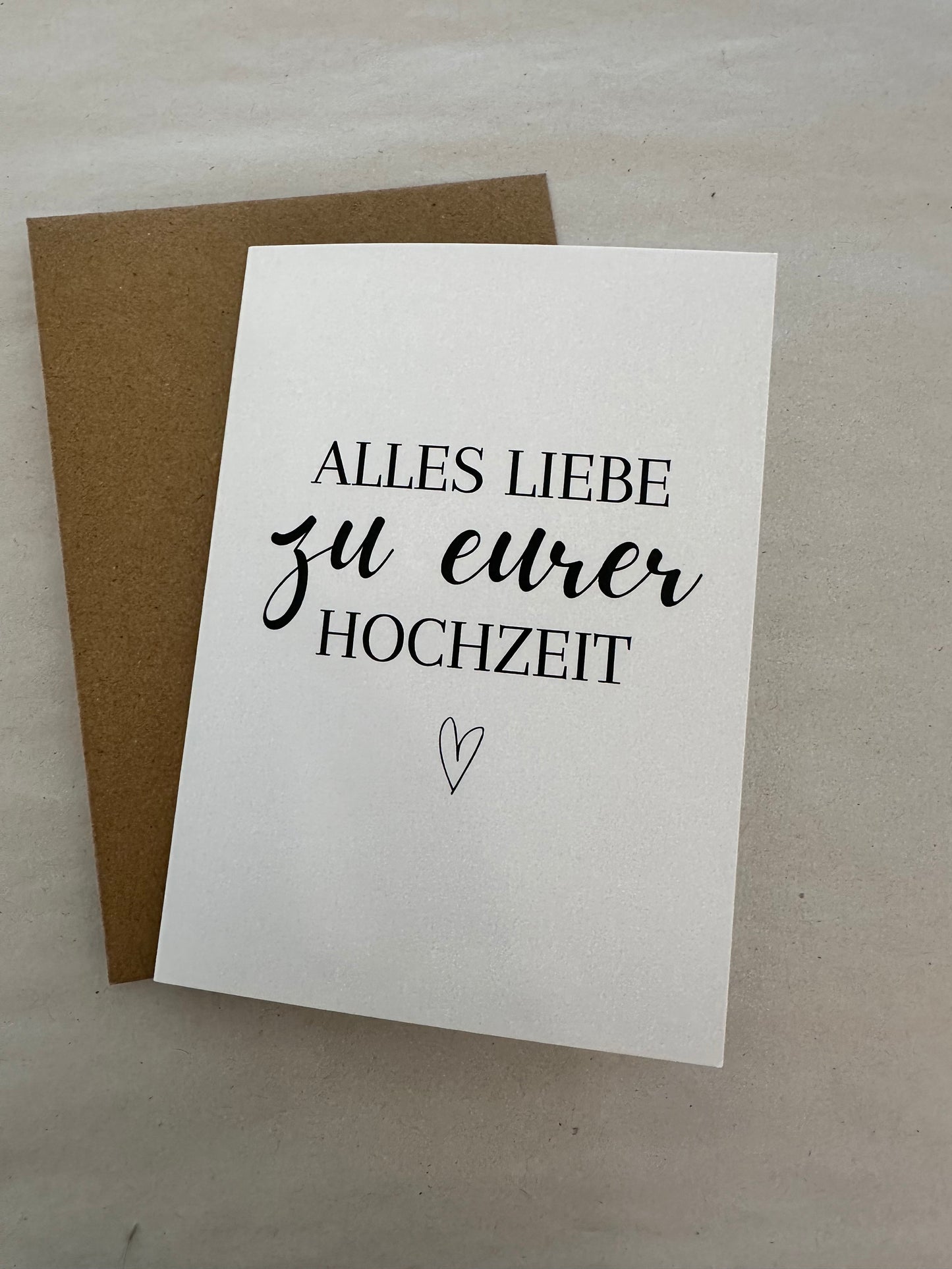 Klappkarte "Alles Liebe zu eurer Hochzeit"