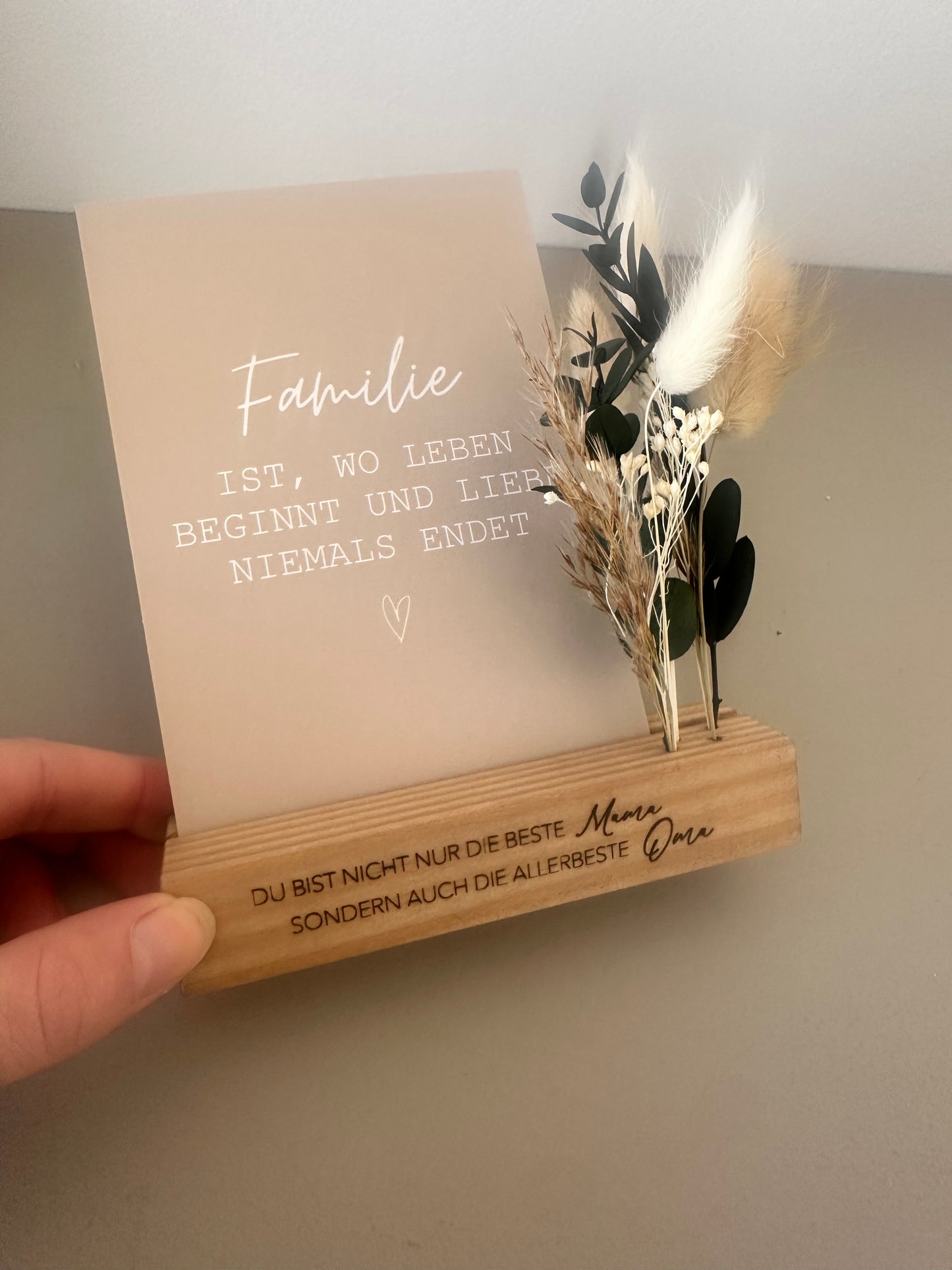 Muttertagsgeschenk | Kartenständer | Blumenleiste