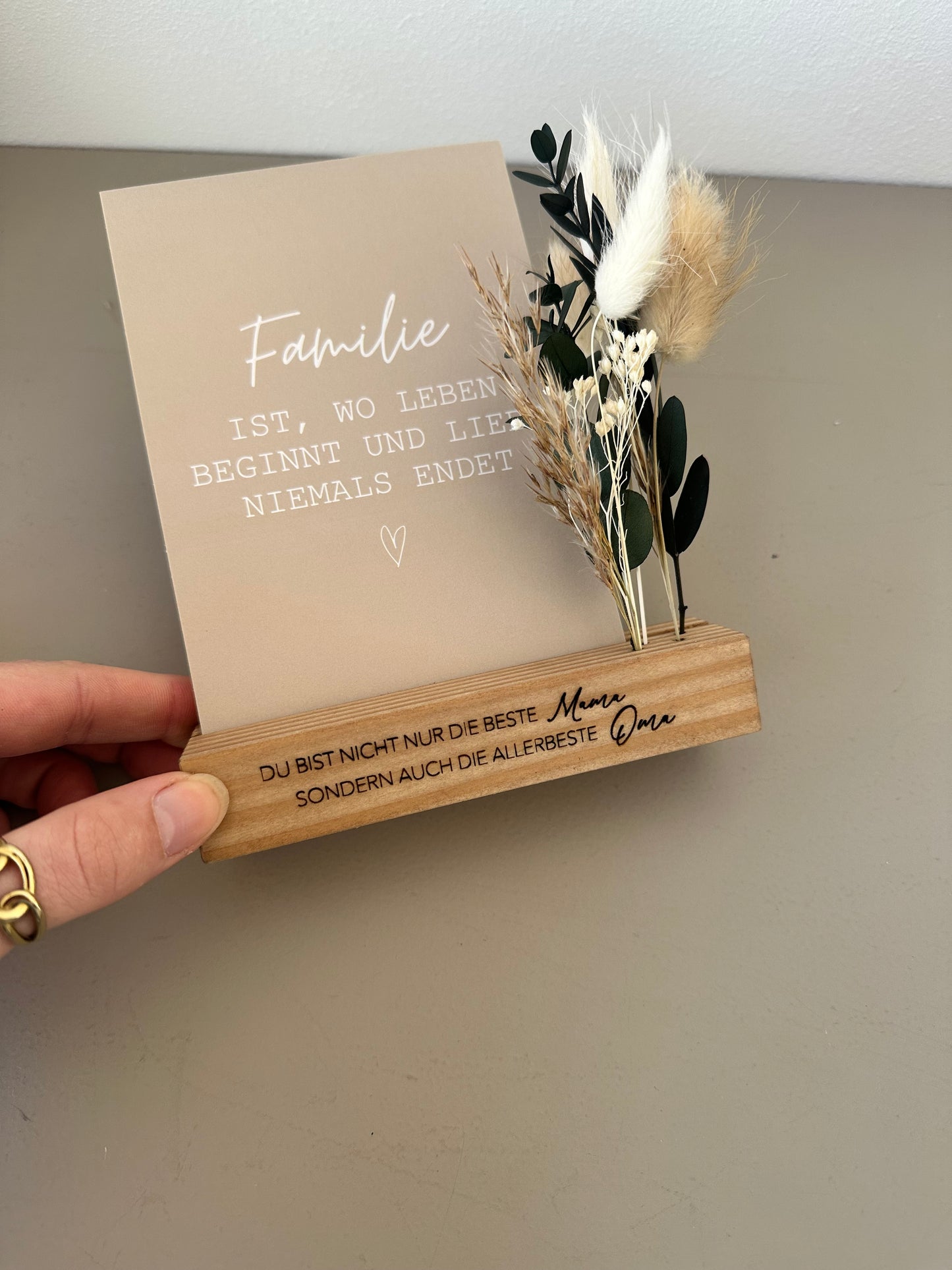 Muttertagsgeschenk | Kartenständer | Blumenleiste