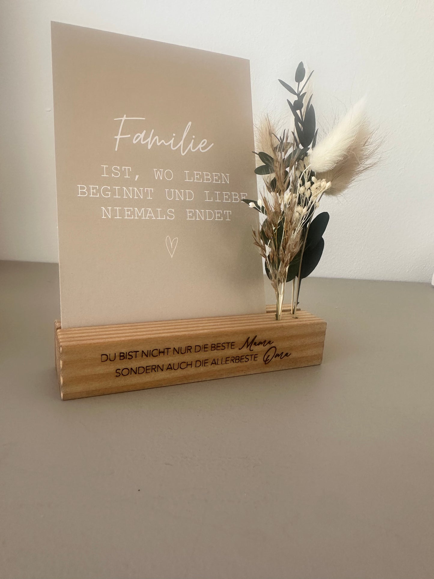 Muttertagsgeschenk | Kartenständer | Blumenleiste