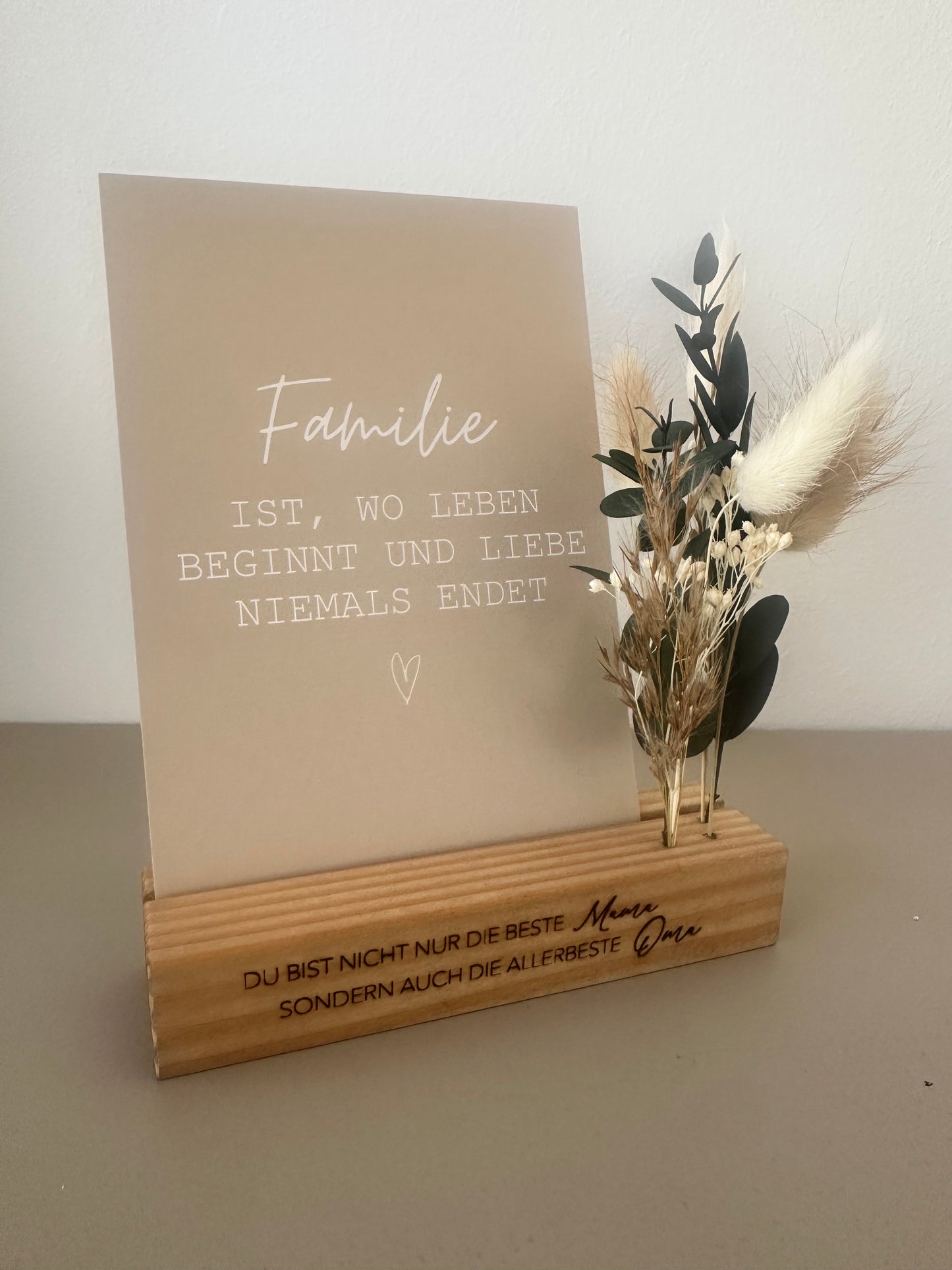 Muttertagsgeschenk | Kartenständer | Blumenleiste