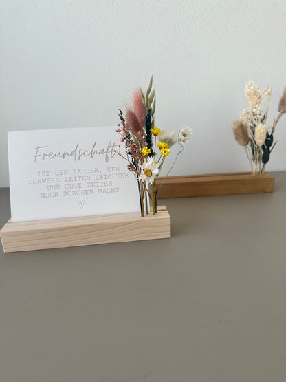 Mini Blumenleiste und Fotohalter Querformat