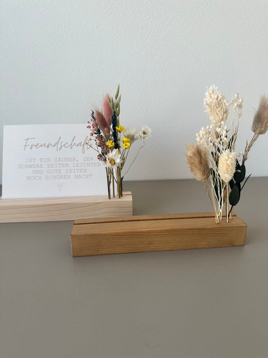 Mini Blumenleiste und Fotohalter Querformat