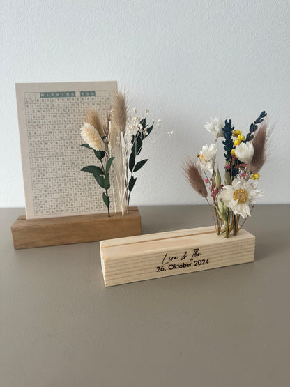 Mini Blumenleiste und Fotohalter | personalisierbar