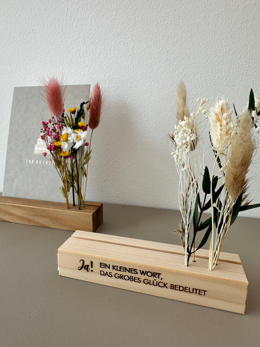 Mini Blumenleiste und Fotohalter Ja! Ein kleines Wort ...