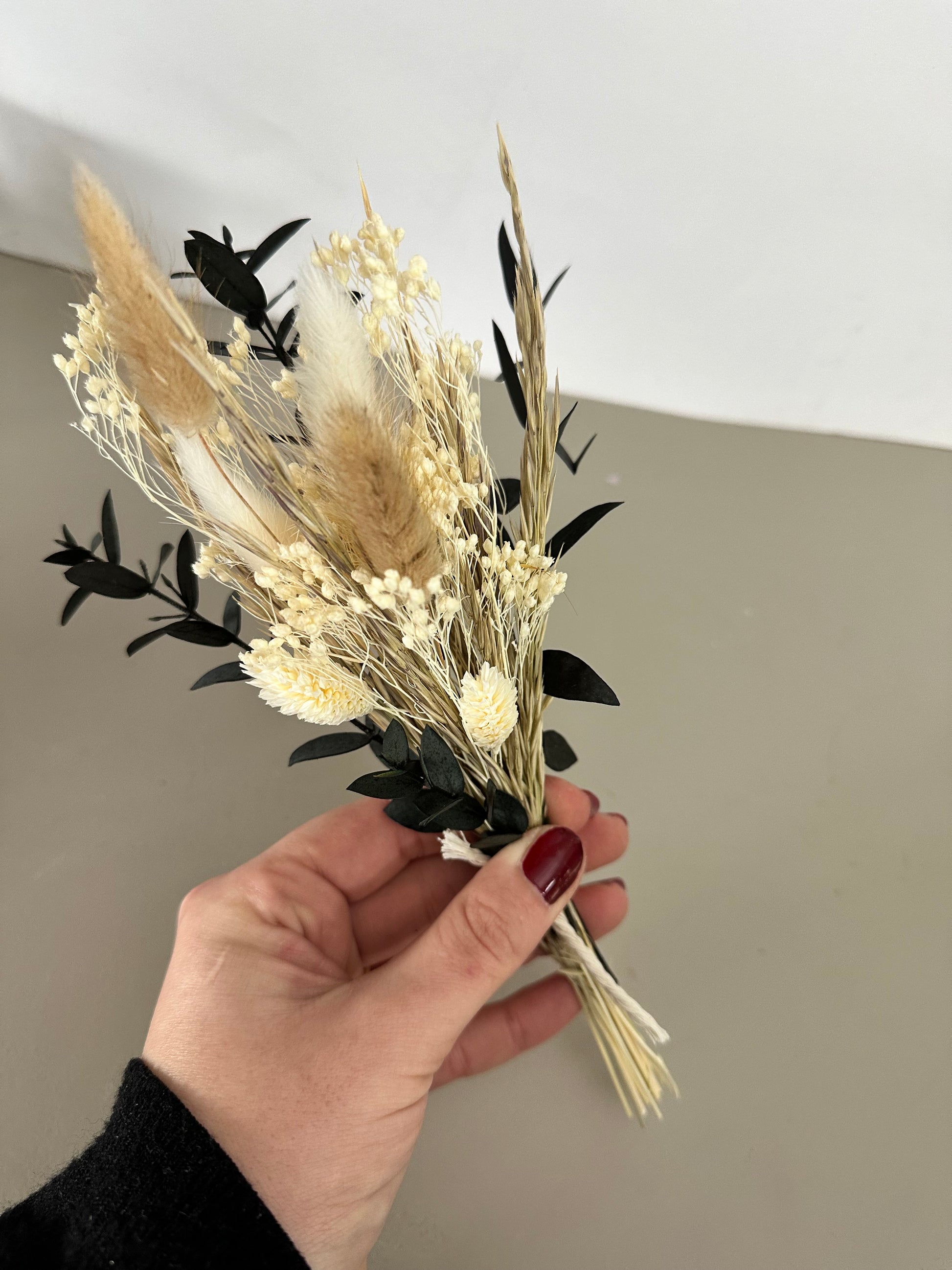 Trockenblumenstrauß klein Tischdeko Hochzeitsdeko verschiedene Farbvariationen