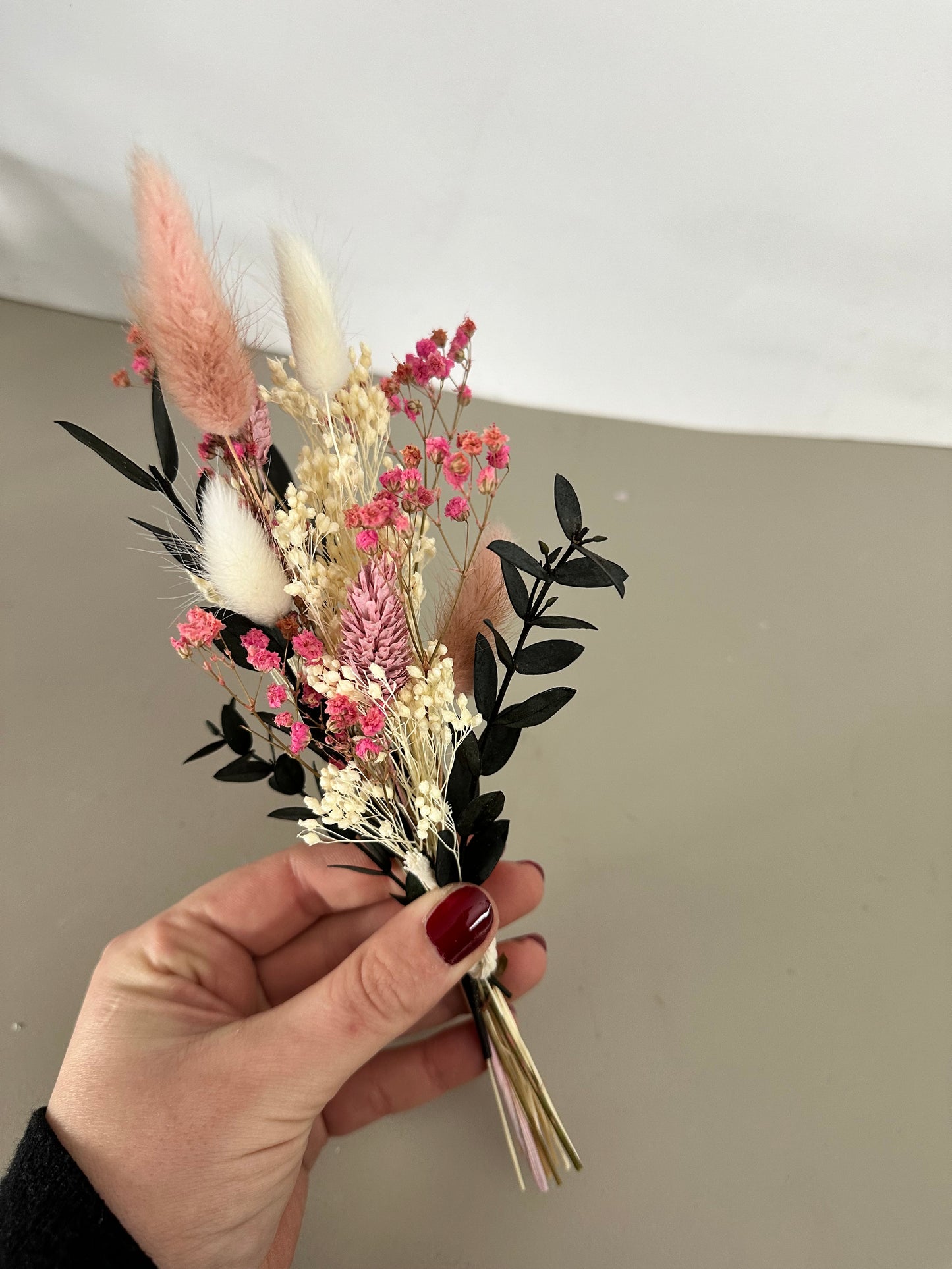Trockenblumenstrauß klein Tischdeko Hochzeitsdeko verschiedene Farbvariationen