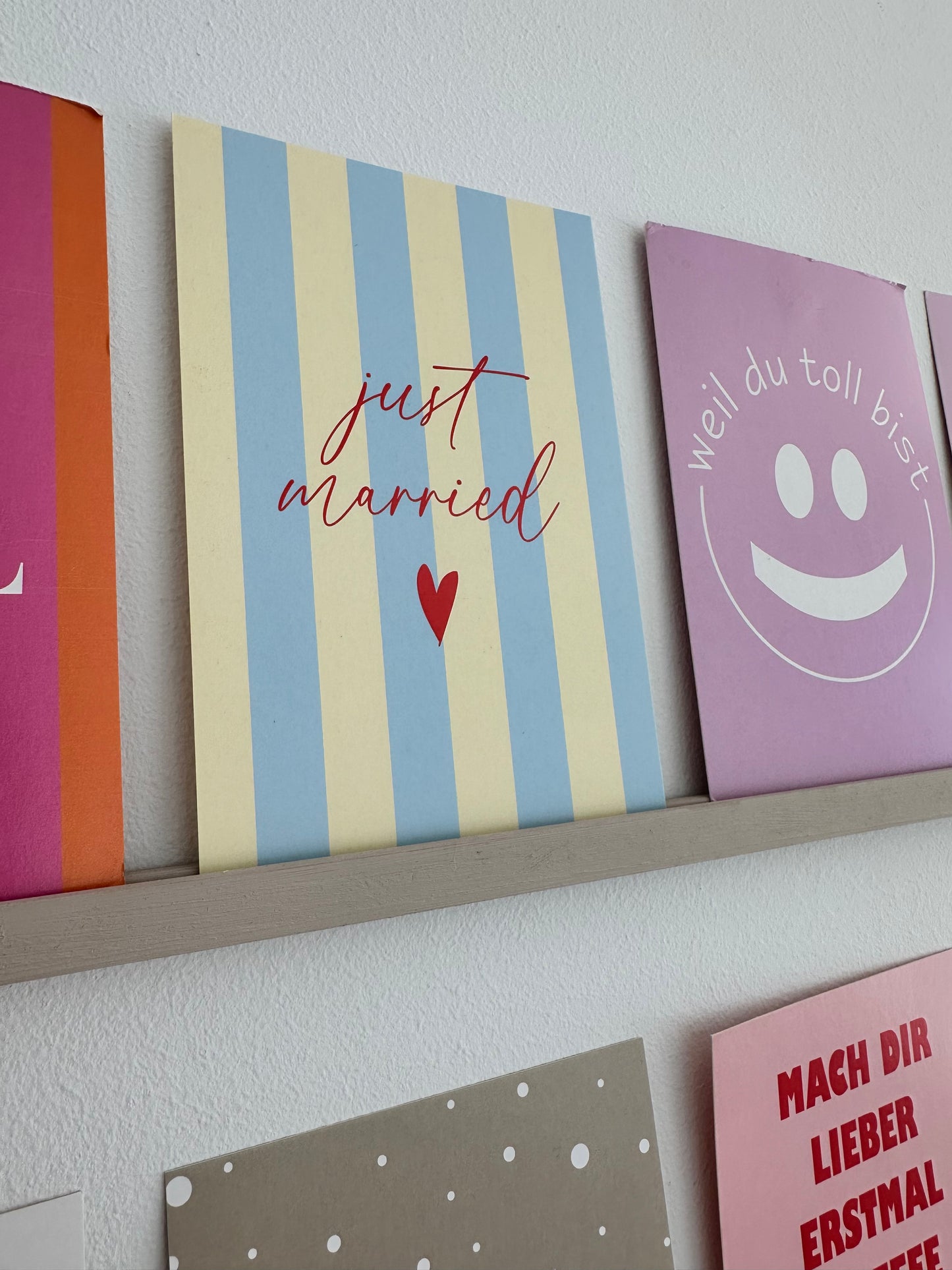 Postkarte just married