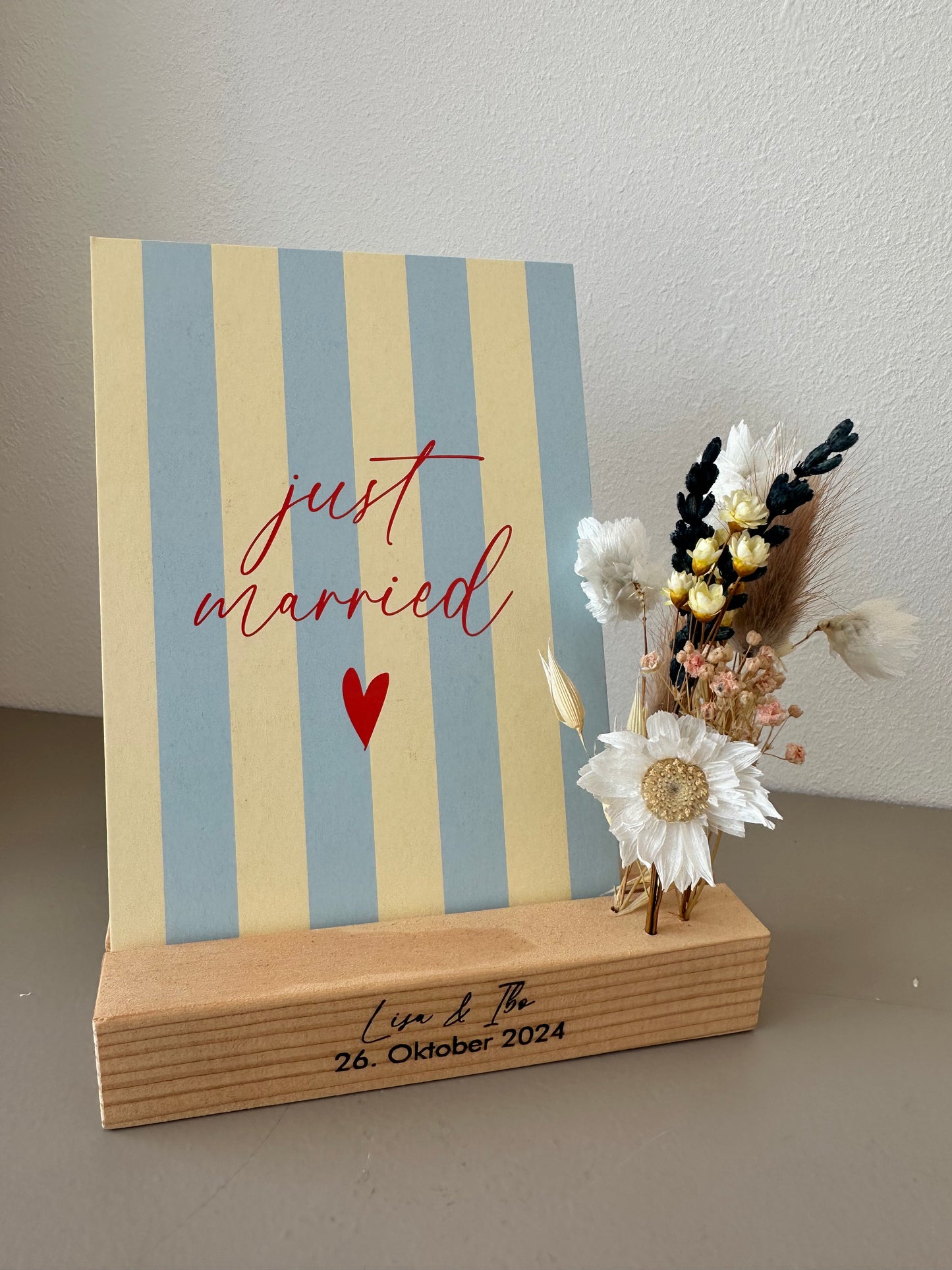 Postkarte just married