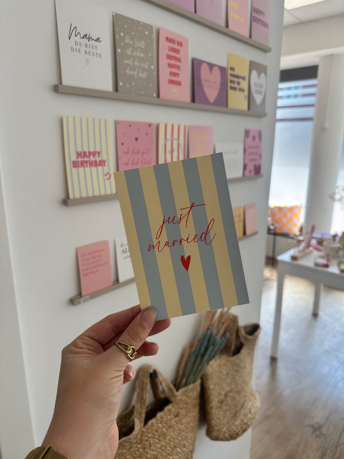 Postkarte just married