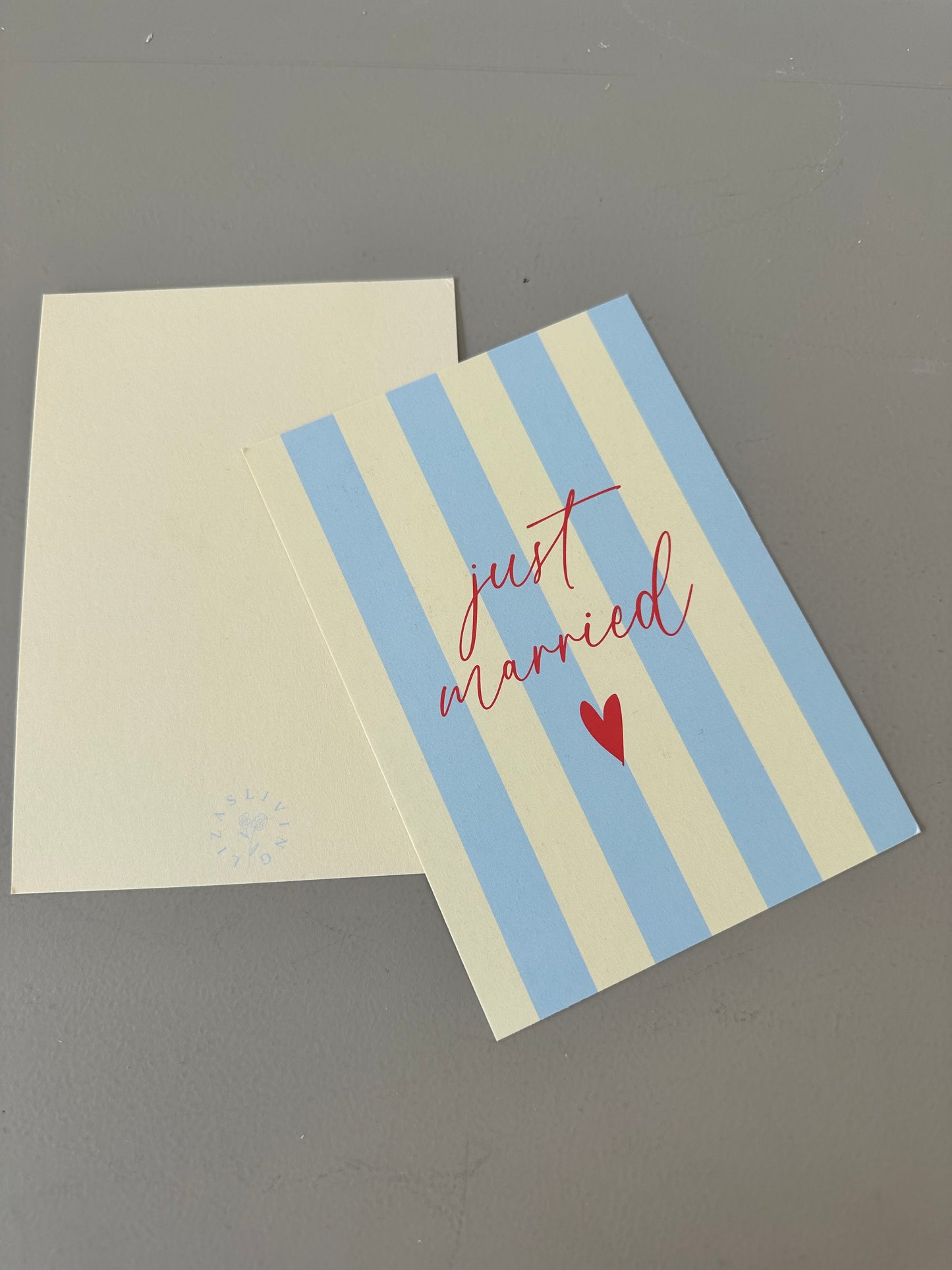Postkarte just married