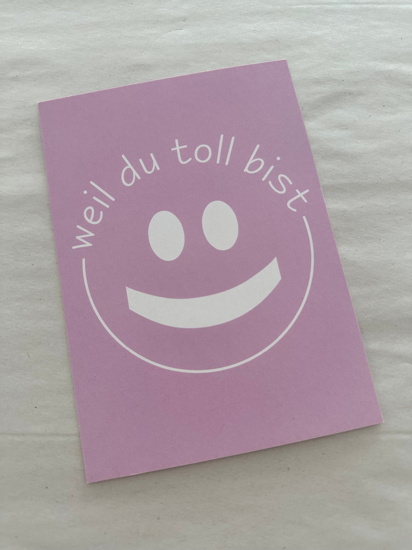 Liebevolle Grußkarte mit Smiley als Geschenkidee für Freunde