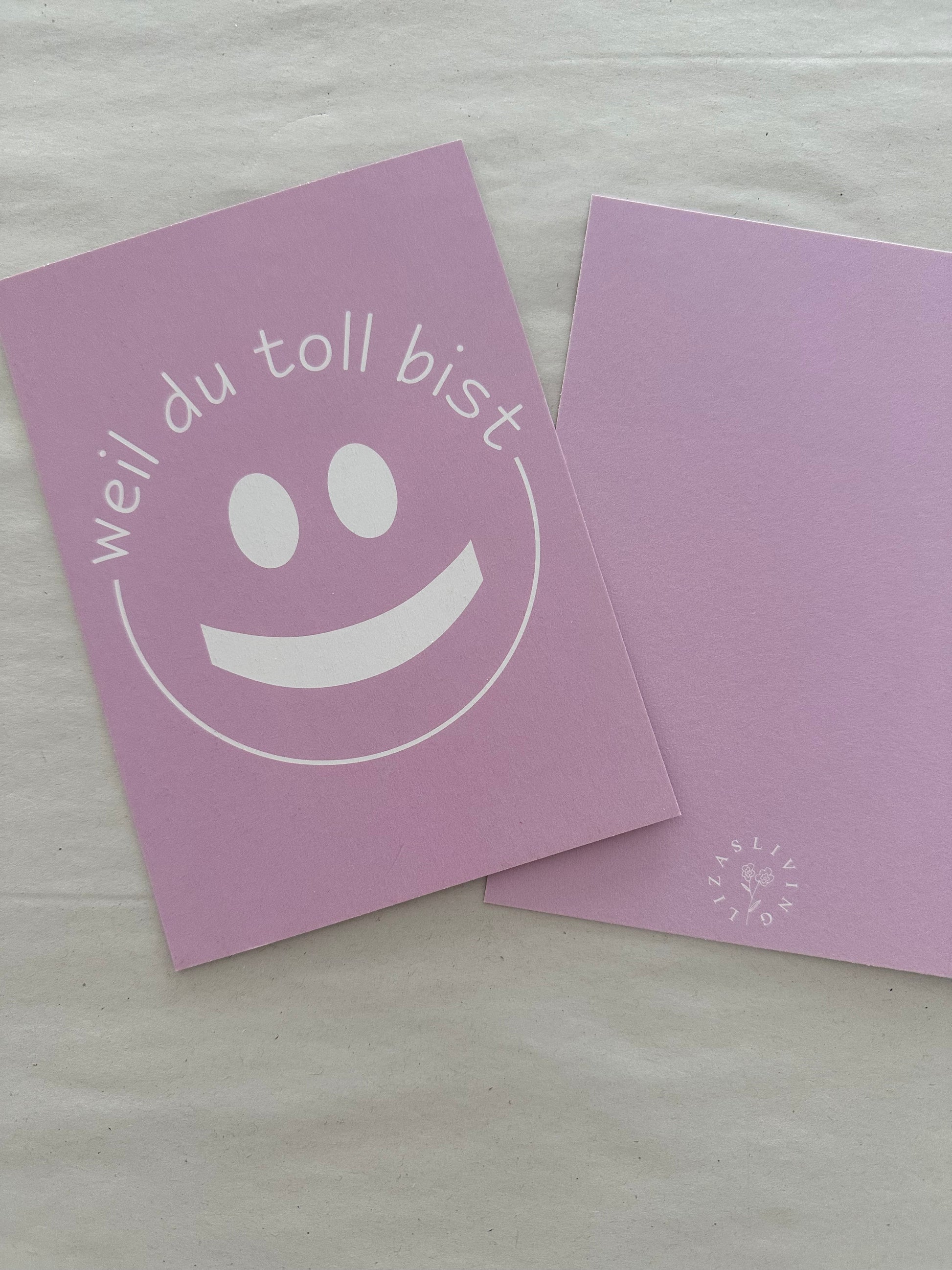 Postkarte ‚Weil du toll bist‘, perfekt zum Verschenken oder Aufstellen