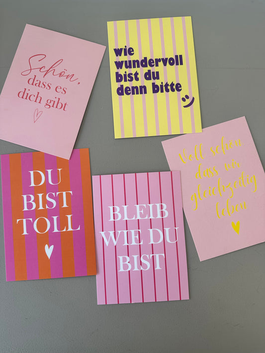 Postkarten Set Freundin