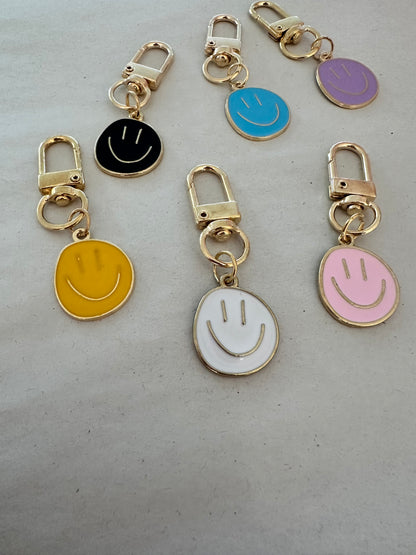 Schlüsselanhänger Smiley bunt