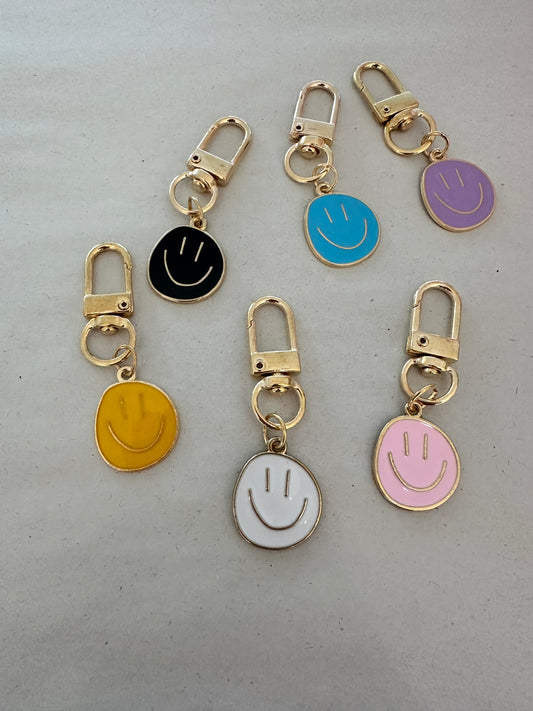 Schlüsselanhänger Smiley bunt