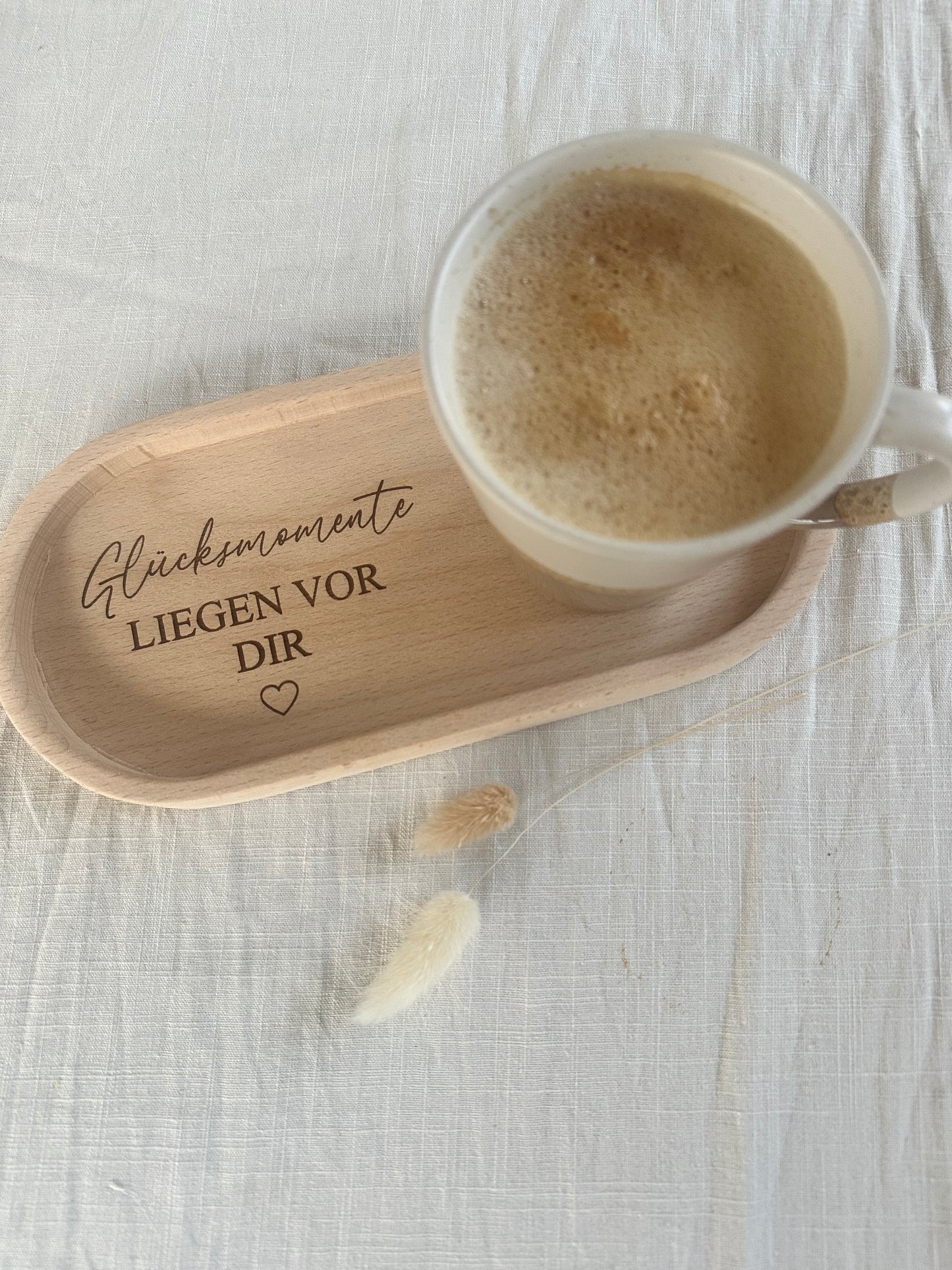 Tablett mit Gravur | Glücksmomente liegen vor dir