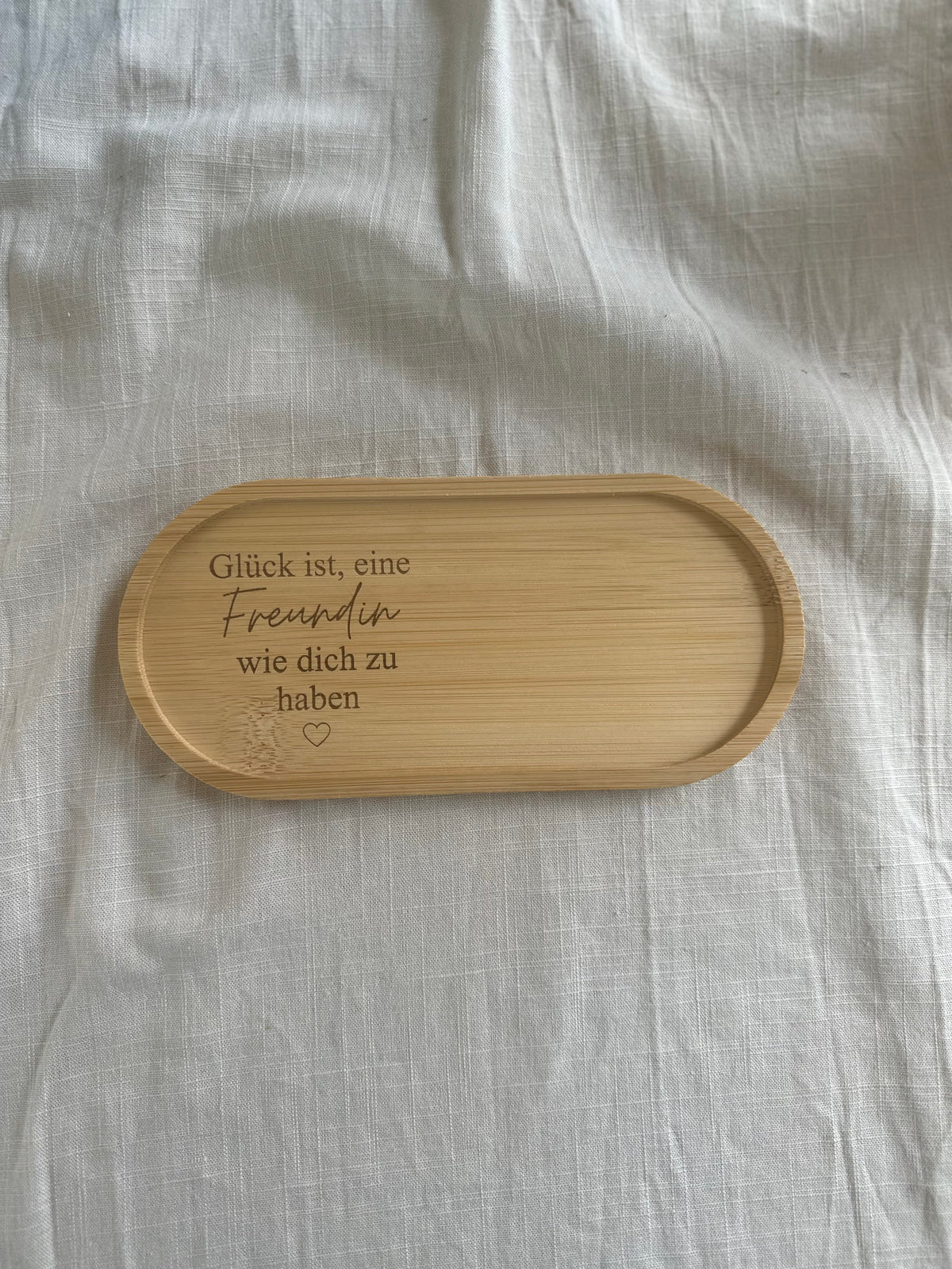 Tablett mit Gravur