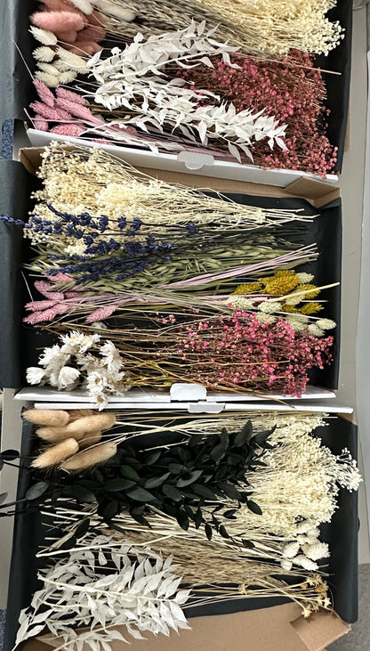 Trockenblumenbox bunte Mischung zum selber basteln kreativ werden