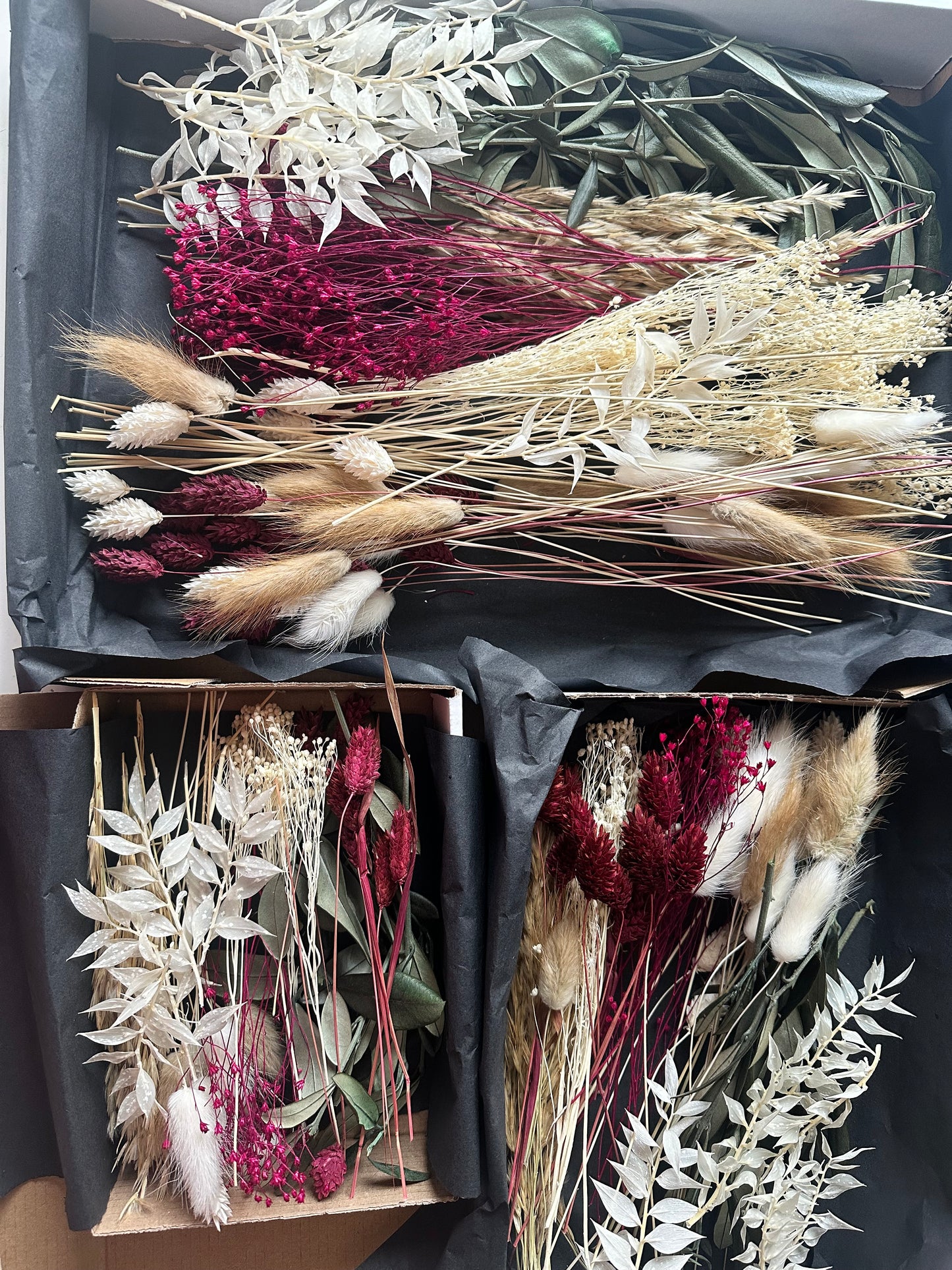 Trockenblumenbox Herbst- und Winteredition DIY Set | Trockenblumen Mix in verschiedenen Farben | Weihnachtsedition
