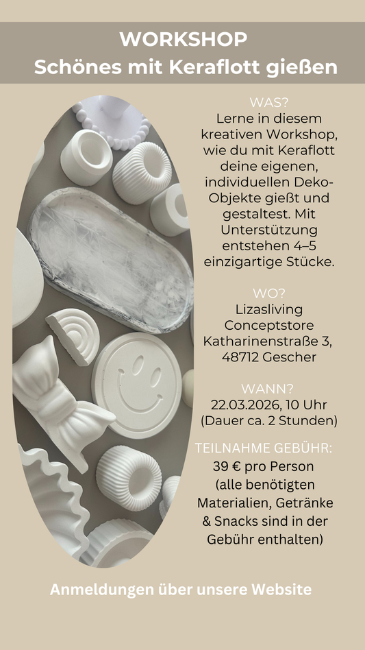Workshop Schönes mit Keraflott gießen | 22.03.2026, 10-12 Uhr