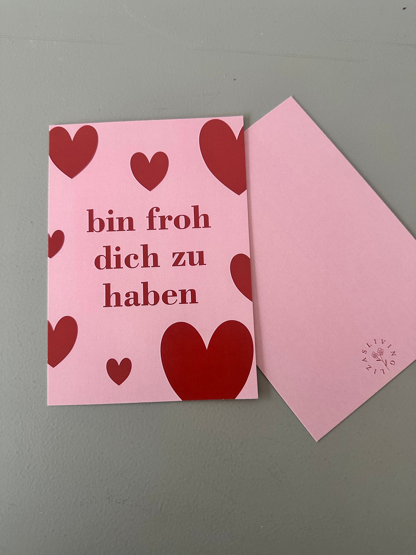Postkarte bin froh dich zu haben