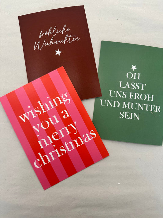 Edle Postkarte zu Weihnachten – liebevolle Grußkarte für Freundin oder Familie