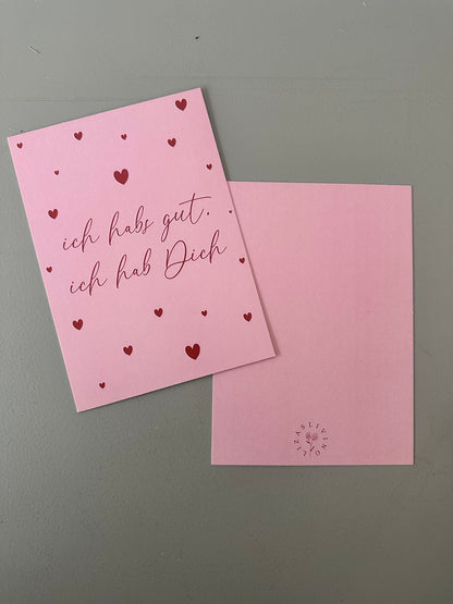 Postkarte ich habs gut, ich hab dich