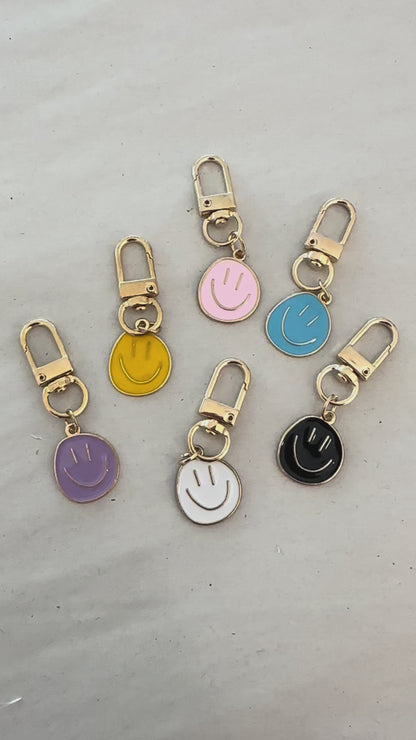 Schlüsselanhänger Smiley bunt