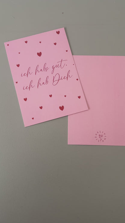 Postkarte ich habs gut, ich hab dich