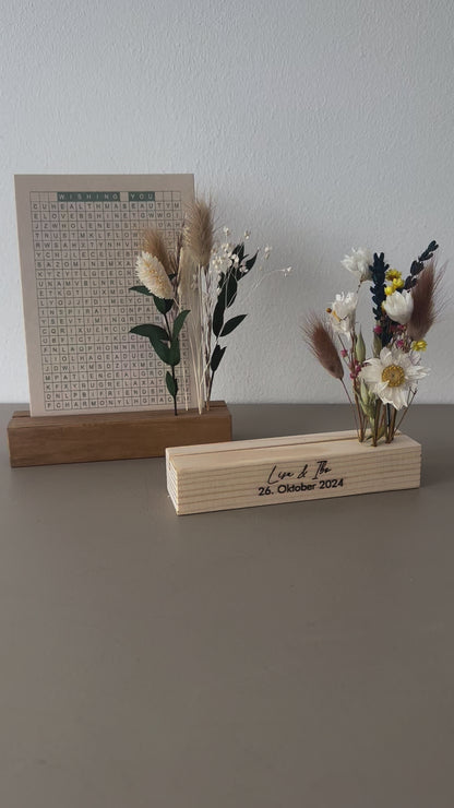 Mini Blumenleiste und Fotohalter | personalisierbar