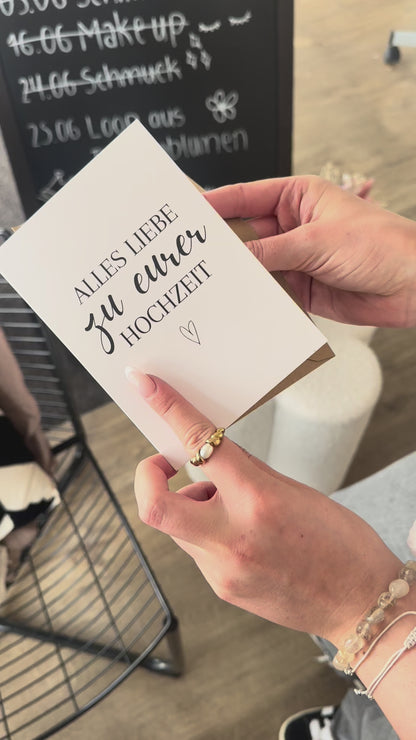 Klappkarte "Alles Liebe zu eurer Hochzeit"