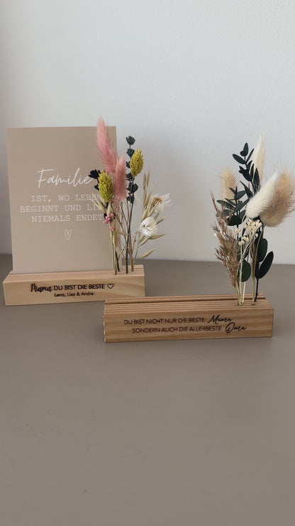 Muttertagsgeschenk | Kartenständer | Blumenleiste