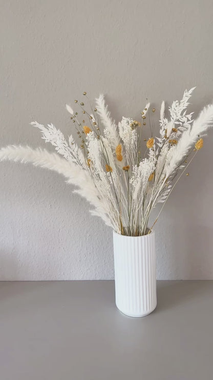 Trockenblumenmix gelb weiß