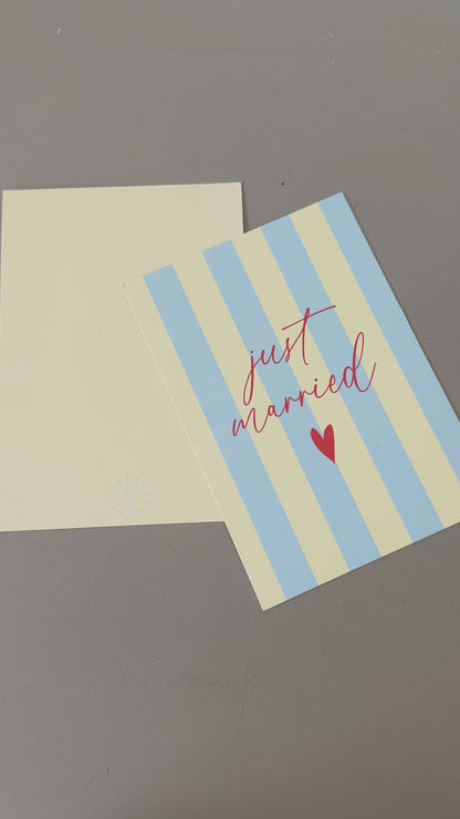 Postkarte just married