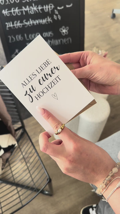 Klappkarte "Alles Liebe zu eurer Hochzeit"