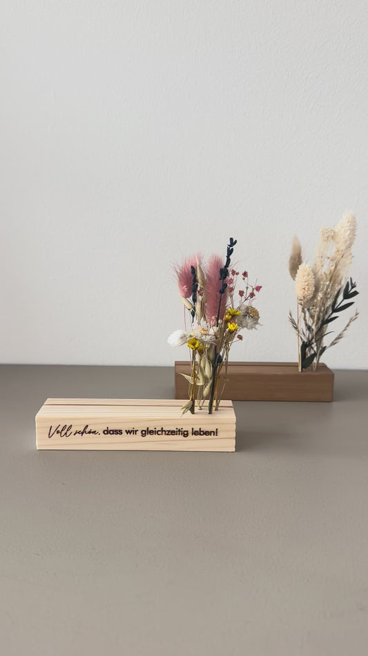 Mini Blumenleiste und Fotohalter | Voll schön, dass wir gleichzeitig leben