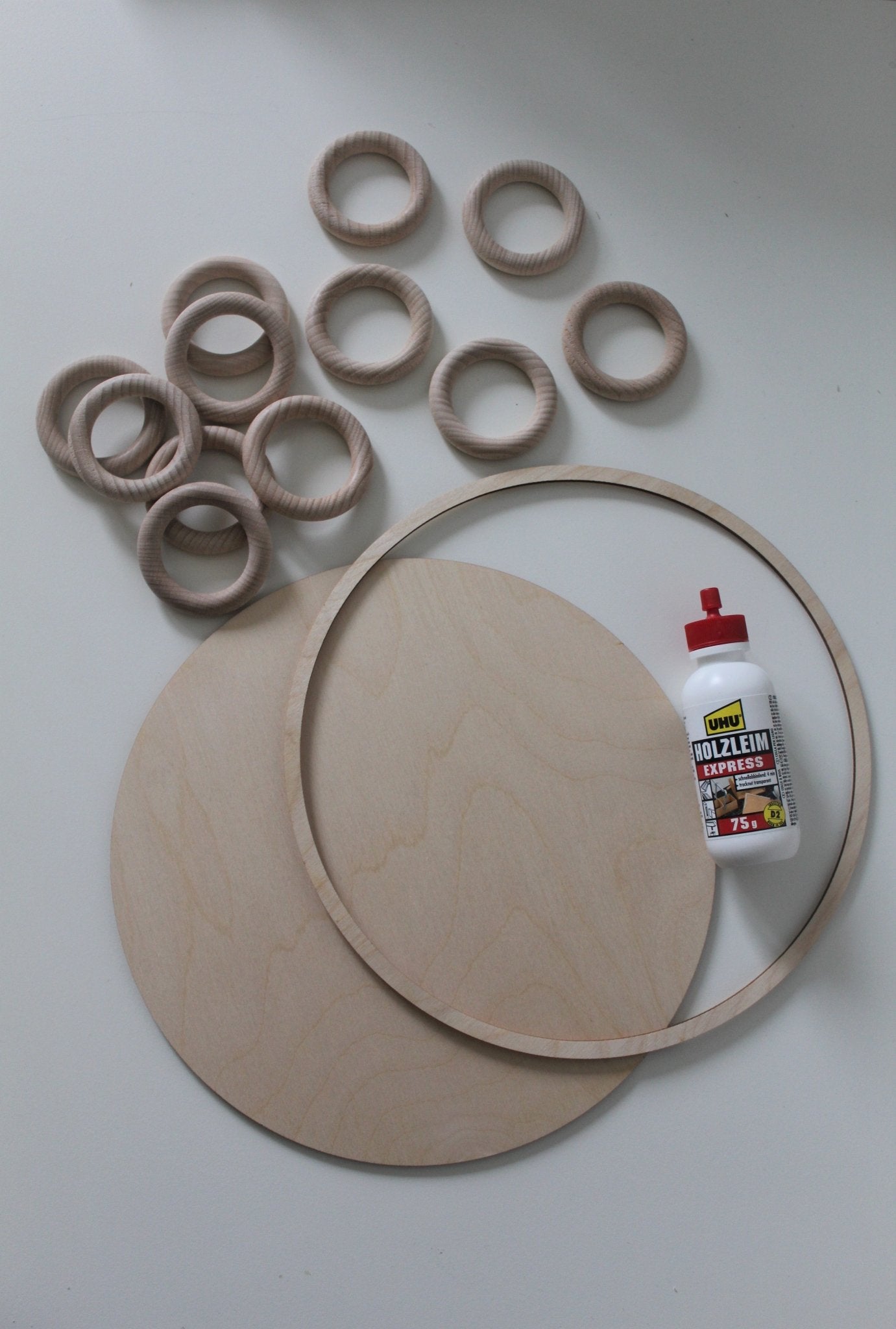 DIY-Set - Dekotablett aus Holzringen - DIY