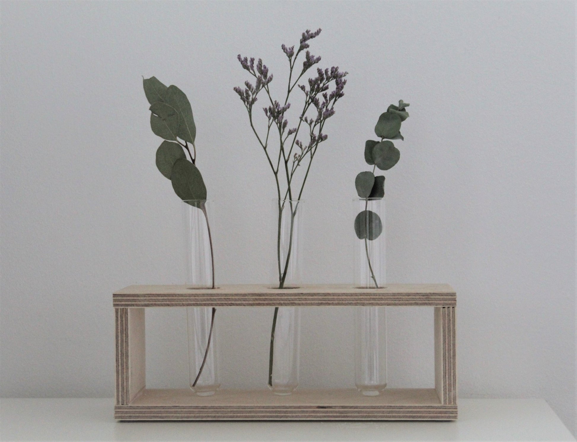 DIY-Set - Kerzenhalter und Reagenzglashalter aus Holz - DIY