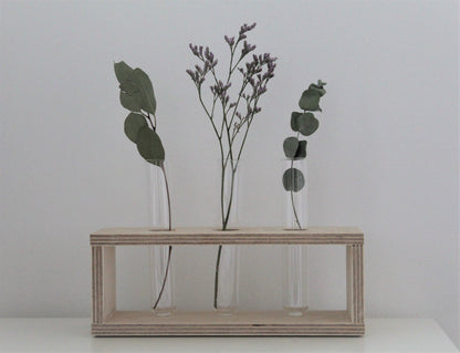 DIY-Set - Kerzenhalter und Reagenzglashalter aus Holz - DIY