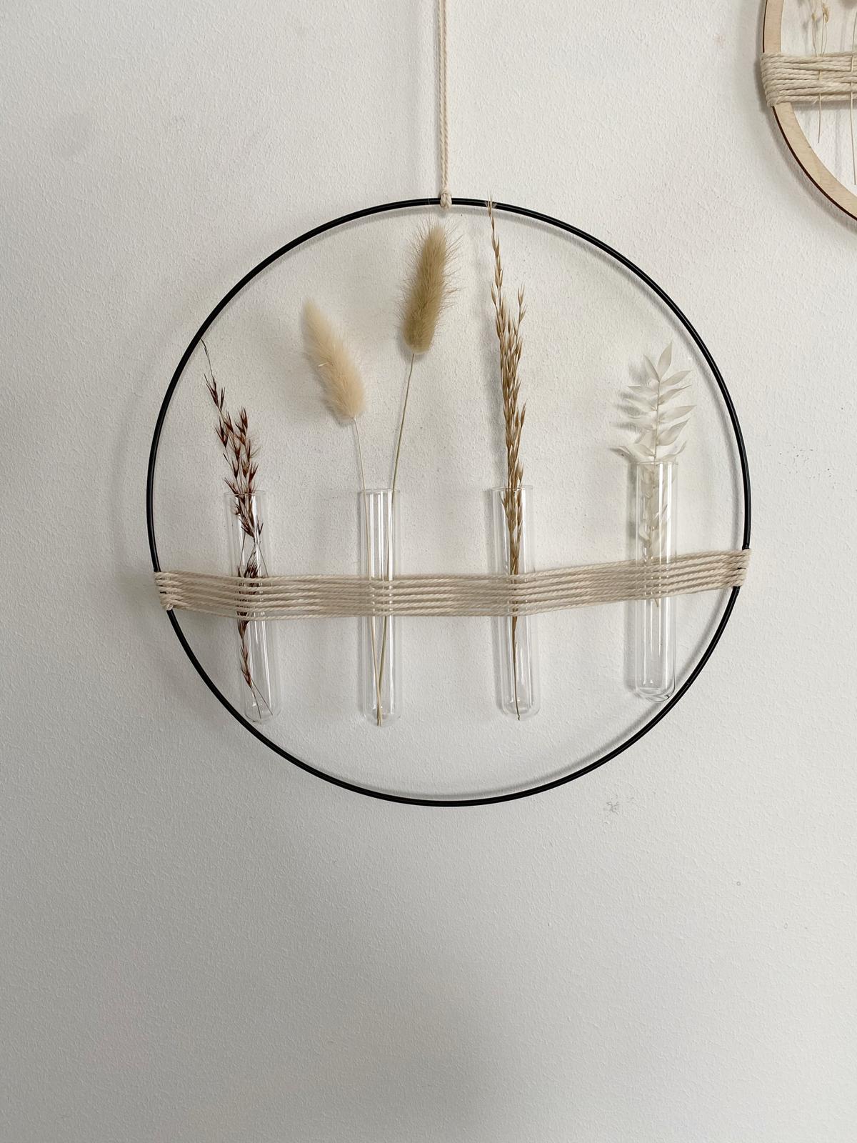 DIY-Set - Metallring mit Reagenzgläsern und Trockenblumen - DIY