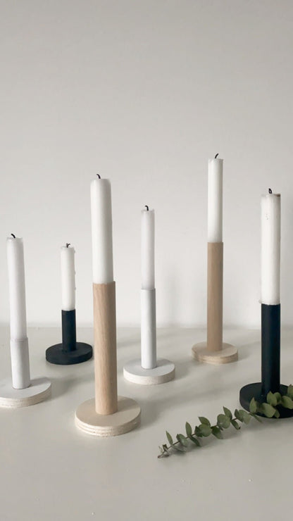 Kerzenständer aus Holz - Wohnaccessoire