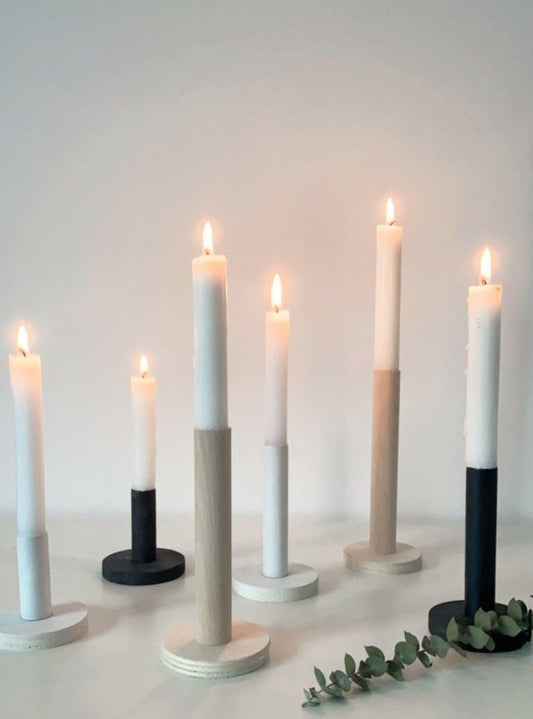 Kerzenständer aus Holz - Wohnaccessoire