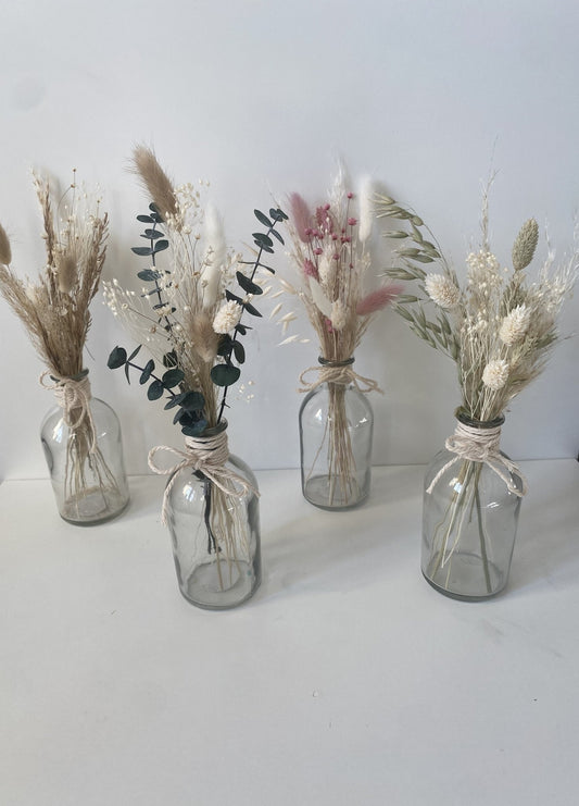 Kleiner Trockenblumenstrauß mit Vase - Trockenblumen